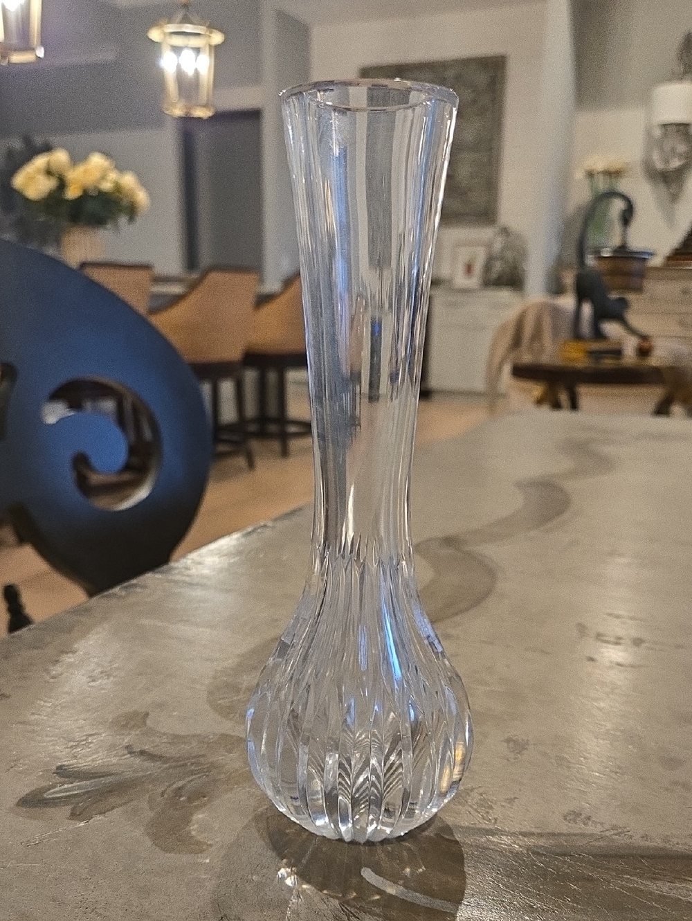 Lenox Crystal Bud Vase with a Fluted Base.